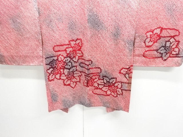 JAPANESE KIMONO / ANTIQUE HAORI / SILK / ALL SHIBORI / FLOWER